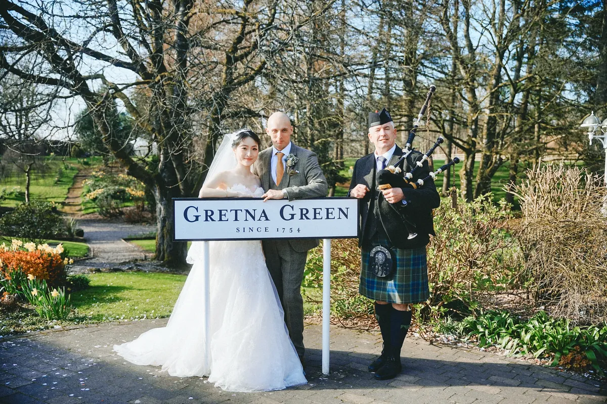 Selected photograph from a Gretna Green wedding