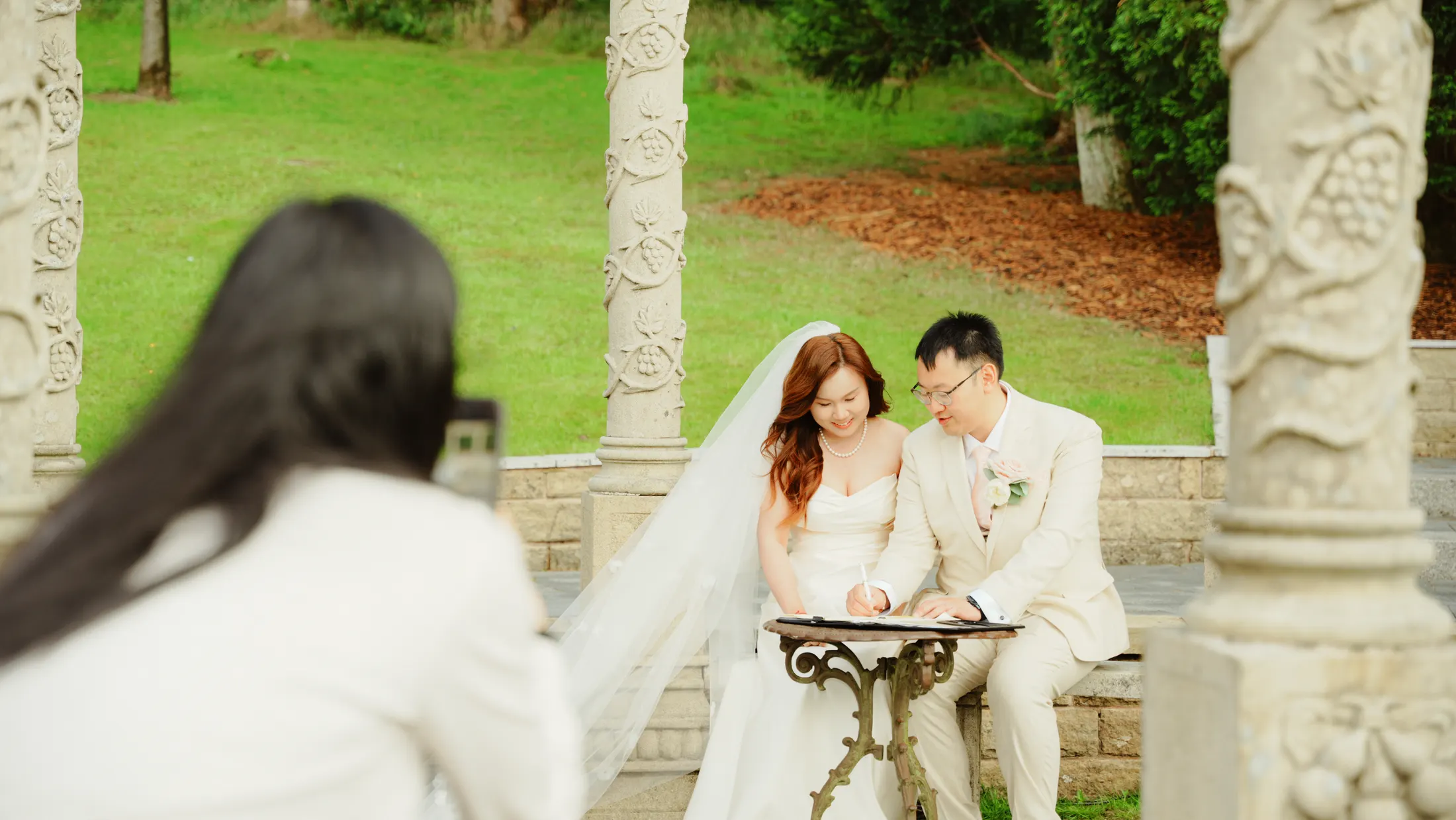 Newlywed portraits in England