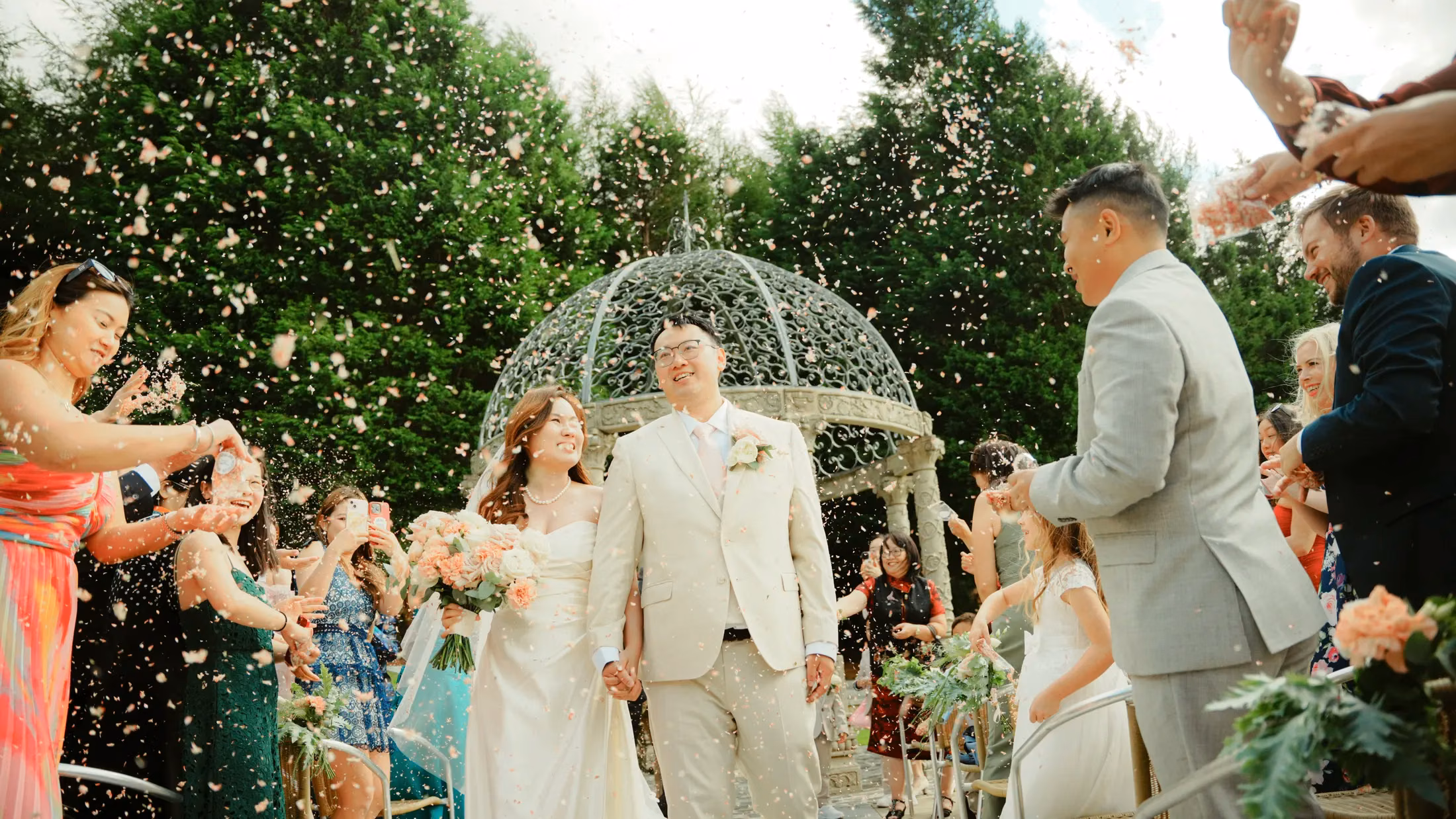 Newlywed portraits in England