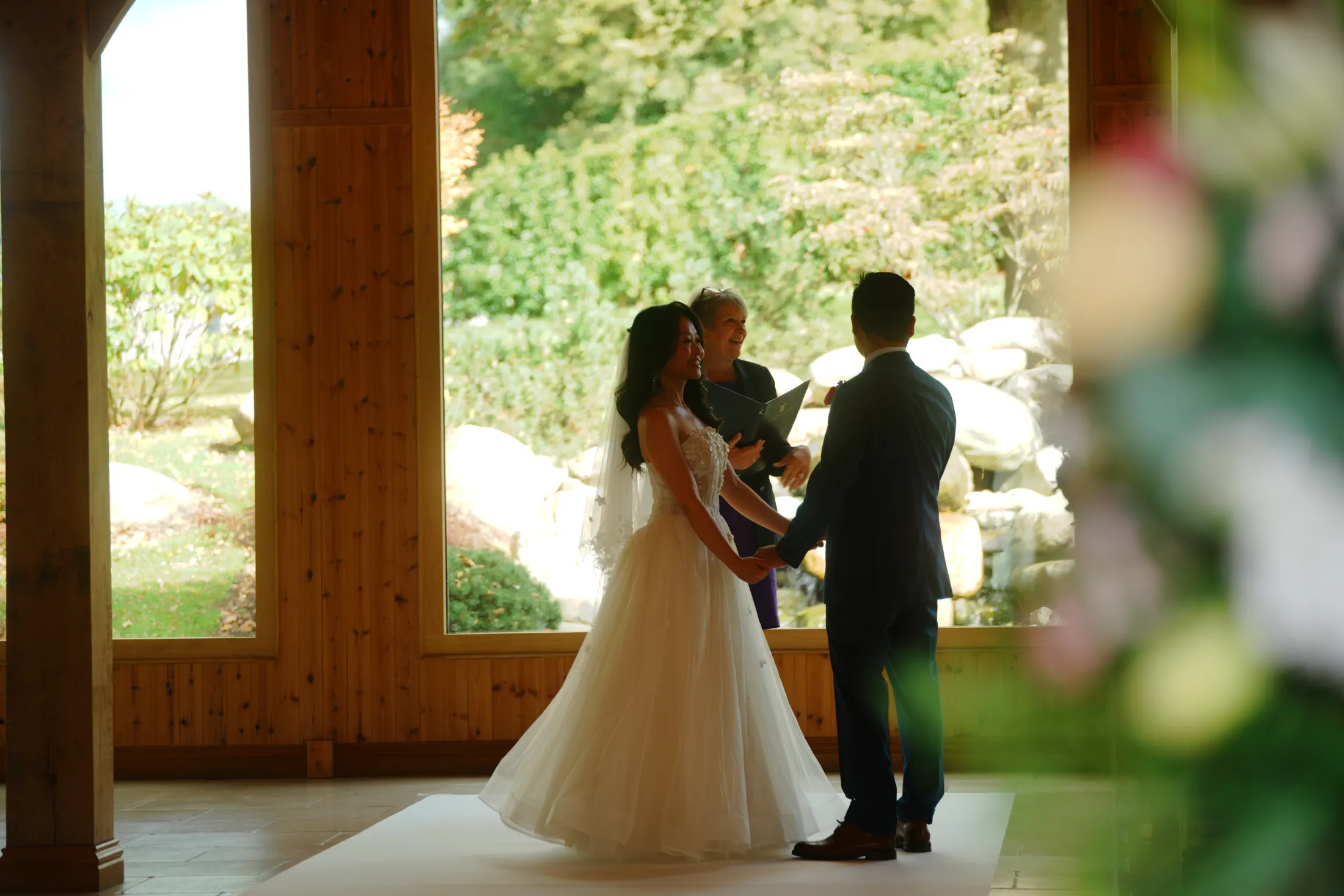Newlywed portraits in Colshaw Hall