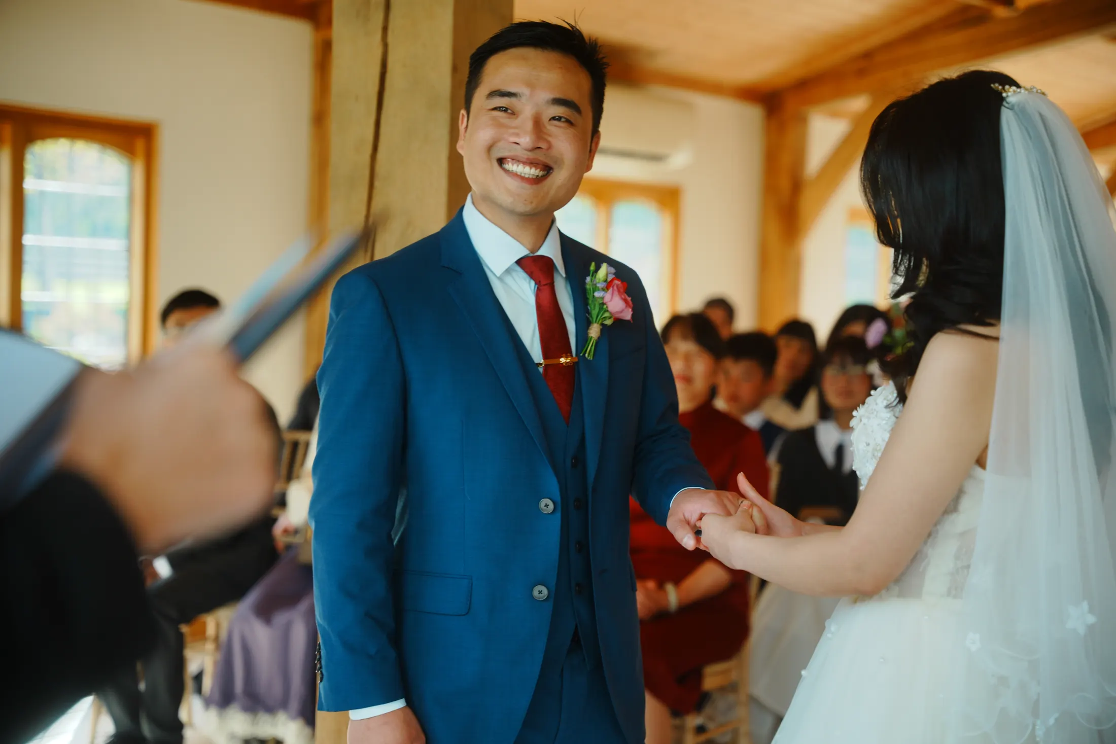 Newlywed portraits in Colshaw Hall