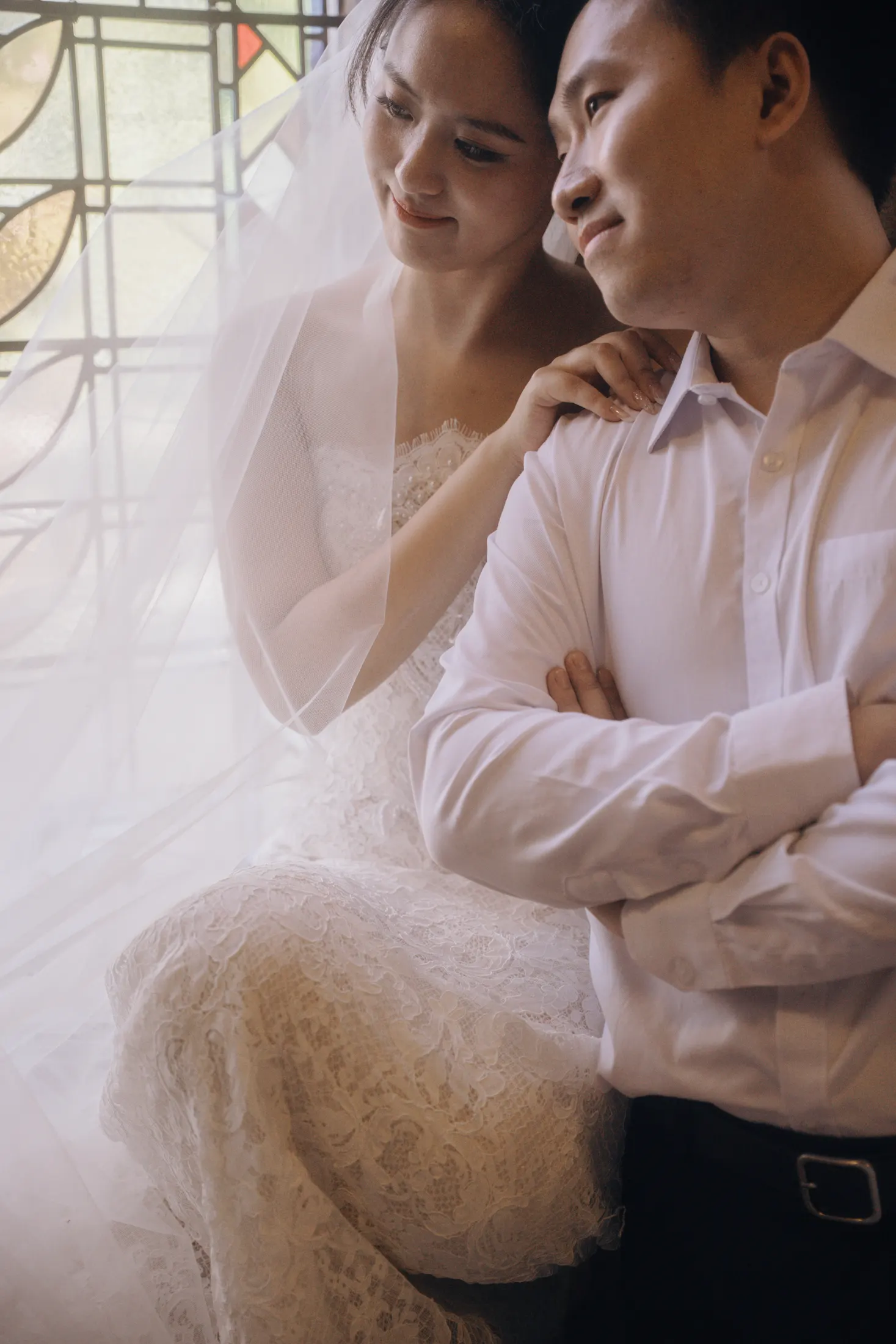 Newlywed portraits in Manchester